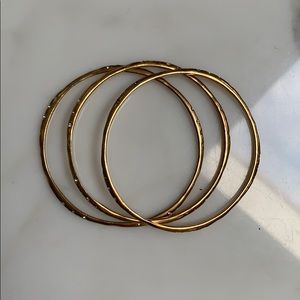 Stella and Dot Rhea Set of 3 Gold Bangles